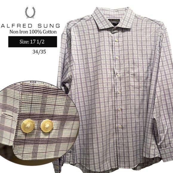 Alfred Sung long sleeve  dress shirt - Picture 1 of 4